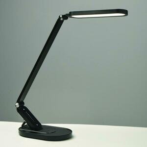 ACA Lighting stolní lampa LED 10W 800lm FRITZ černá CCT + stmívatelné + dotykový vypínač + USB nabíječka SF20203LEDBK