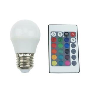ACA Lighting LED SMD BALL E27 230V 4W IR RGB+3000K 120st. 300Lm Ra80 G45427RGBWN