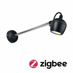 PAULMANN LED venkovní nástěnné svítidlo Smart Home Zigbee Kikolo RGBW IP65 90mm RGBW+ 6,2W 230V antracit umělá hmota/hliník 947.73