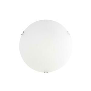 NOVA LUCE stropní svítidlo ANCO matné bílé sklo chromovaný kov E27 1x12 W 600401