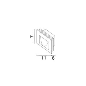 NOVA LUCE venkovní zapuštěné svítidlo do zdi KRYPTON bílý hliník LED 3W 3000K 220-240V 15st. IP54 726402