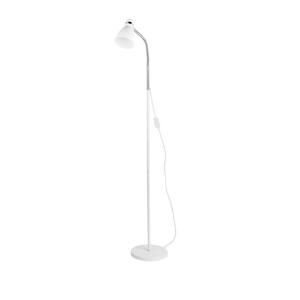 NOVA LUCE stojací lampa GARRIE matná bílá a chromovaný kov E14 1x5W 230V IP20 bez žárovky 7605169