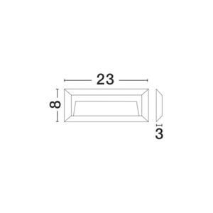 NOVA LUCE venkovní nástěnné svítidlo PULSAR tmavě šedý ABS LED 2W 3000K 220-220V 32st. IP54 811502