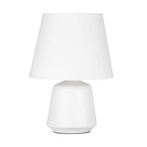 NOVA LUCE stolní lampa ADA bílý kov bílé stínidlo E27 1x12W 230V IP20 bez žárovky 8807001
