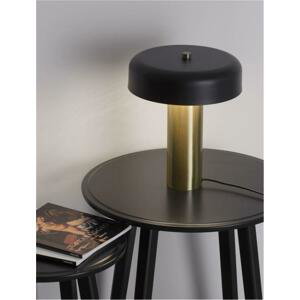 NOVA LUCE stolní lampa PANDORA zlatý a černý hliník a akryl LED 18W 230V 3000K IP20 9043300