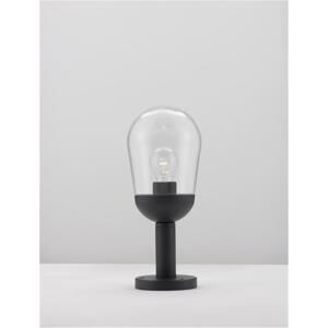 NOVA LUCE venkovní sloupkové svítidlo OMIKA tmavě šedý hliník a čiré sklo E27 1x12W 220-240V bez žárovky IP54 9060195