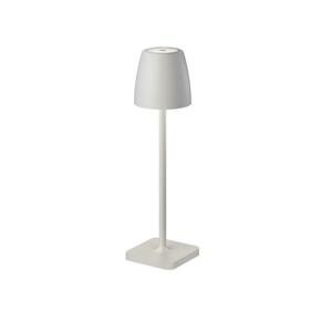 NOVA LUCE venkovní stolní lampa COLT bílý litý hliník a akryl LED 2W 3000K IP54 62st. 5V DC vypínač na těle USB kabel stmívatelné 9223415