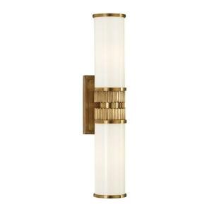 HUDSON VALLEY nástěnné svítidlo HARPER mosaz/sklo staromosaz/opál E27 2x100W 1562-AGB-CE