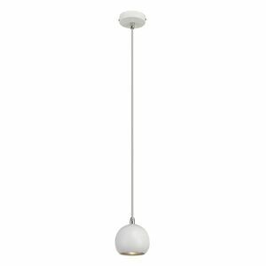 SLV VÝPRODEJ VZORKU BIG WHITE LIGHT EYE BALL, závěsné svítidlo, LED GU10, bílé/chrom, průsvitný kabel, stropní rozeta bílá/chrom, 5 W 133491