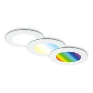 BRILONER RGB-CCT LED vestavná svítidla sada, pr.9,2 cm, 3x LED, 4,8 W, 450 lm, bílé IP65 BRI 7035-036