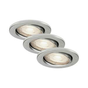 BRILONER 3ks sada LED vestavné svítidlo, pr. 8,6 cm, 5 W, hliník BRI 7277-039