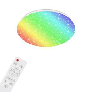 BRILONER Hvězdné nebe CCT RGB LED stropní svítidlo, pr. 33 cm, 21 W, 2200 lm, bílé BRILO 3067-016