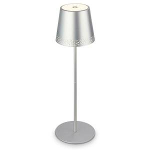 BRILONER LED nabíjecí stolní lampa 38 cm 2,6W 280lm chrom IP44 BRILO 7438-014