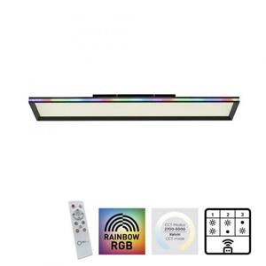 PAUL NEUHAUS LEUCHTEN DIREKT LED stropní svítidlo černá hranaté stmívatelné CCT RGB boční osvětlení RGB+2700-5000K LD 15557-18