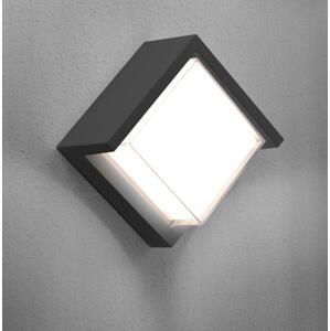 CENTURY PURA LED venkovní nástěnné svítidlo Cube šedá 10W 3000K IP65