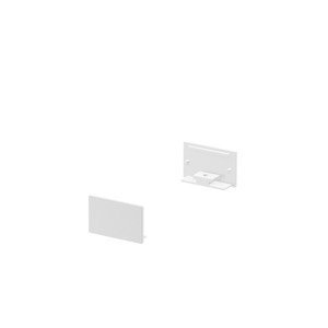 SLV BIG WHITE KONCOVÉ KRYTY, na GRAZIA 20 profil k montáži na stěnu plochý, 2 kusy, ploché provedení, bílé 1000560