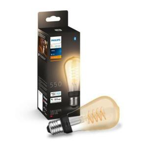 Philips HUE white LED Filament žárovka E27 ST64 7W 550lm 2100K IP20, stmívatelná