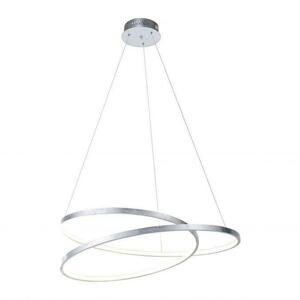PAUL NEUHAUS LED závěsné svítidlo, imitace plátkového stříbra, kruhové, design SimplyDim 3000K PN 2474-21