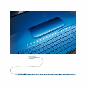 Paulmann USB LED-pásek modrá 30cm bílá kov plast P 70456