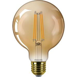 Philips LED filament žárovka E27 G95 7W (40W) 470lm 1800K nestmívatelná, jantarová