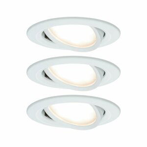 PAULMANN Vestavné svítidlo LED Nova kruhové 3x6,5W bílá mat nastavitelné 934.49 P 93449