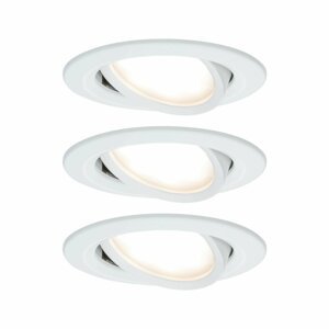PAULMANN Vestavné svítidlo LED Nova kruhové 3x6,5W bílá mat nastavitelné 3-krokové-stmívatelné 934.85 P 93485