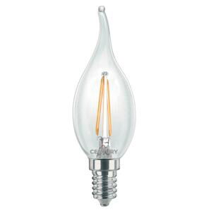 CENTURY LED FILAMENT SVÍČKA PLAMEN ČIRÁ 2W E14 2700K 245Lm 360d 35x118mm IP20 CEN INM1C-021427