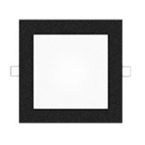 mivvy a.s. Mivvy LED podhledové svítidlo SLIM VOLCANO BLACK 200x200 mm 15W/4500K SLM20204K5B