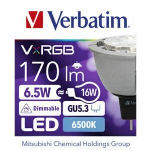 Verbatim LED, VxRGB NSeries MR16 GU5.3 6.5W 6500K CW 170LM 25 Degree DIM 52500