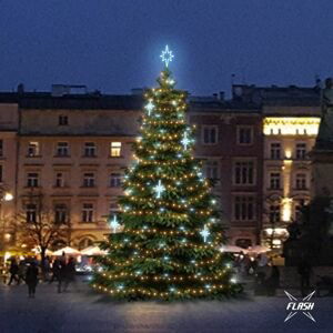 DecoLED LED světelná sada na stromy vysoké 9-11m, teplá bílá s Flash, ledové dekory EFD15S2