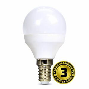 Solight LED žárovka, miniglobe, 6W, E14, 4000K, 510lm, bílé provedení WZ417-1