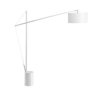 Nova Luce Nadčasová stojací lampa Traccia s extra dlouhým ramenem - 1 x 40 W, bílá NV 41455402