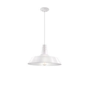 Nova Luce Stylové závěsné svítidlo Osteria ve třech barevných provedeních - 1 x 60 W, pr. 460 mm, bílá NV 420202