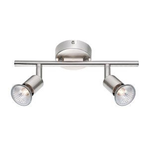 Nova Luce Moderní stropní lišta Base se dvěma nastavitelnými spoty - 2 x 50 W, nikl NV 660002