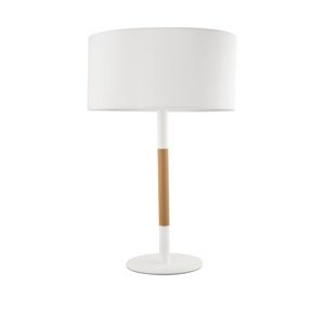 Nova Luce Elegantní stolní lampa Arrigo s přírodním dřevem NV 7605183