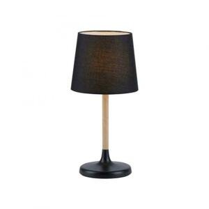 PAUL NEUHAUS LEUCHTEN DIREKT Stolní lampa, látkové stínidlo, černá, dřevo, jednoduché, nadčasové 14423-18