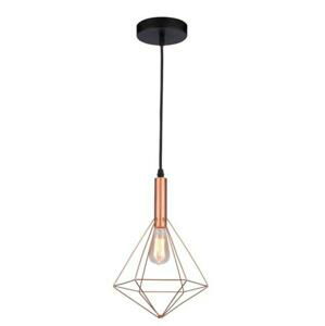 Závěsné svítidlo AZzardo Diamond 2 copper AZ2140 E27 1x60W IP20 24cm měděné