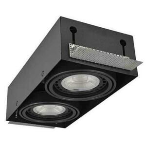 Stropní zápustné bodové svítidlo AZzardo Nova 2 GIPs black/black AZ2935 GU10+ADAP111/ES111 2x40/2x50W IP20 30cm černé