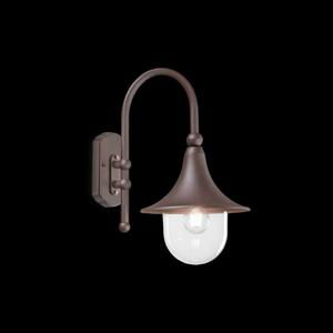 Venkovní nástěnné svítidlo Ideal Lux Cima AP1 Coffee 246826 E27 1x60W IP43 hnědé