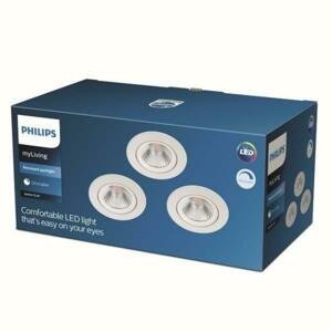 LED Zapuštěné bodové svítidlo Philips SPARKLE SL261 set 3ks 8718699755980 3x5,5W 3x350lm 2700K IP20 bílé stmívatelné