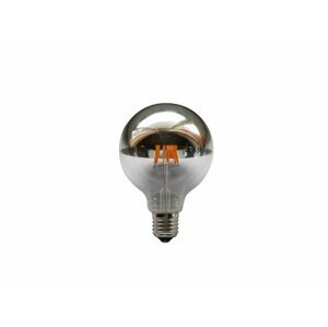 ACA LED Half Silver Globe G95 E27 6W DIM 2700K