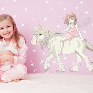 Samolepky do dětského pokoje - Kůň a hvězdy