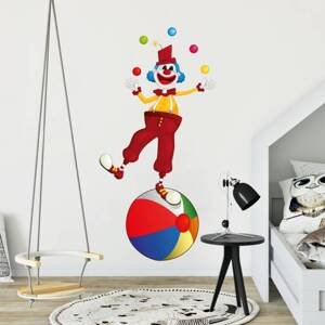 Dětské samolepky na zeď - Šťastný klaun
