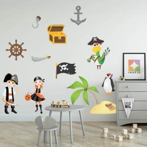 Dětské samolepky na zeď pro kluky - Piráti