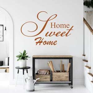 Samolepka na zeď - Home sweet home (citát na zeď)