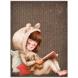 Obraz do dětského pokoje - Dívka s knihou