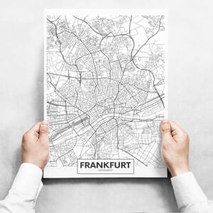 Sada obrazů - Map of Frankfurt