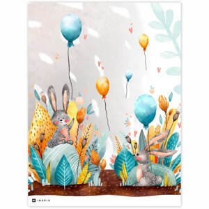 Obraz na zeď do dětského pokoje - Zajíčky s balony