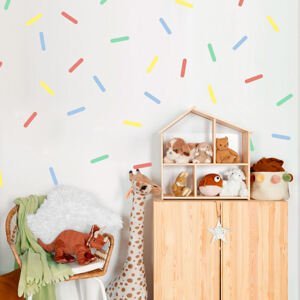 Samolepky do dětského pokoje - Pestrobarevné konfety