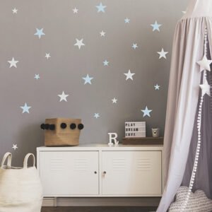Modré hvězdičky - samolepky na zeď pro kluka